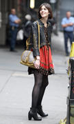 LindsayLohan.us 8584cc853f53a032d34c632426910af3 Lindsay Lohan, leggy in knee high socks shopping in Soho   9/May/12  Lindsay Lohan Pictures and videos