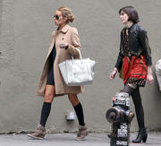 LindsayLohan.us b3947c5d56dbda3dd92234d953f50e14 Lindsay Lohan, leggy in knee high socks shopping in Soho   9/May/12  Lindsay Lohan Pictures and videos